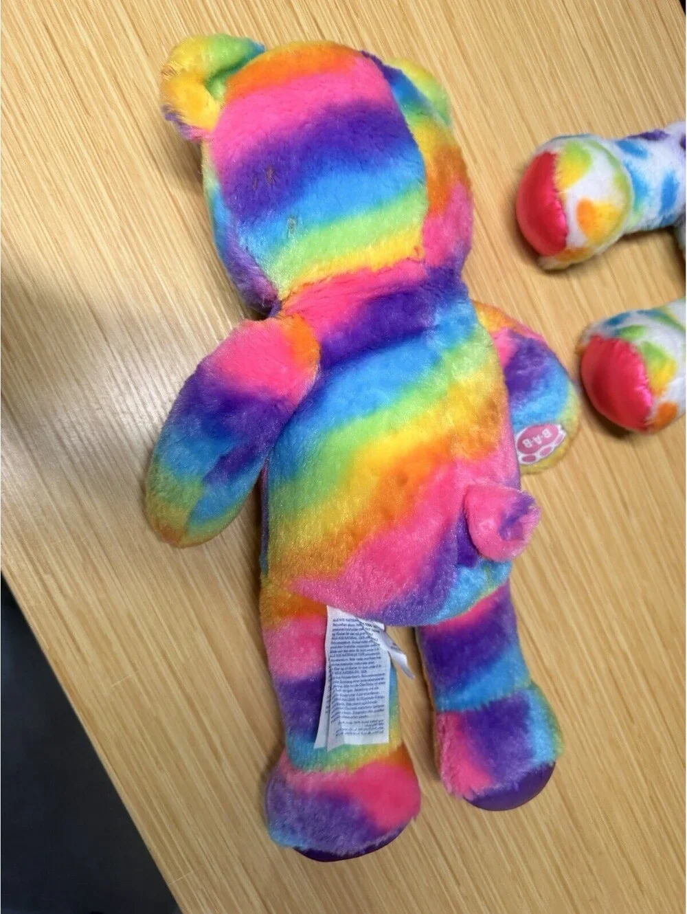 Plush Build A Bear Lot Rainbow Bear Heart Kitten Lot of 2